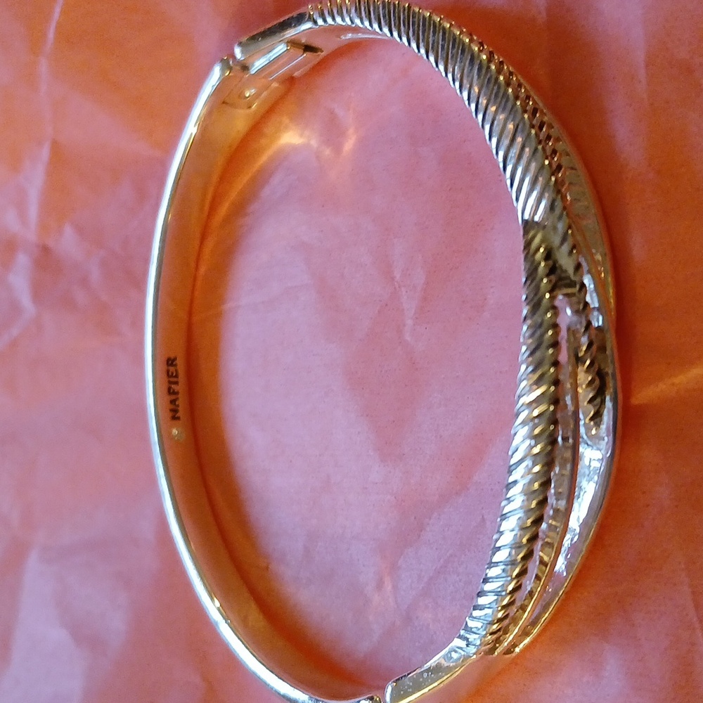 Napier Silver Tone Cuff Bracelet - Picture 4 of 8